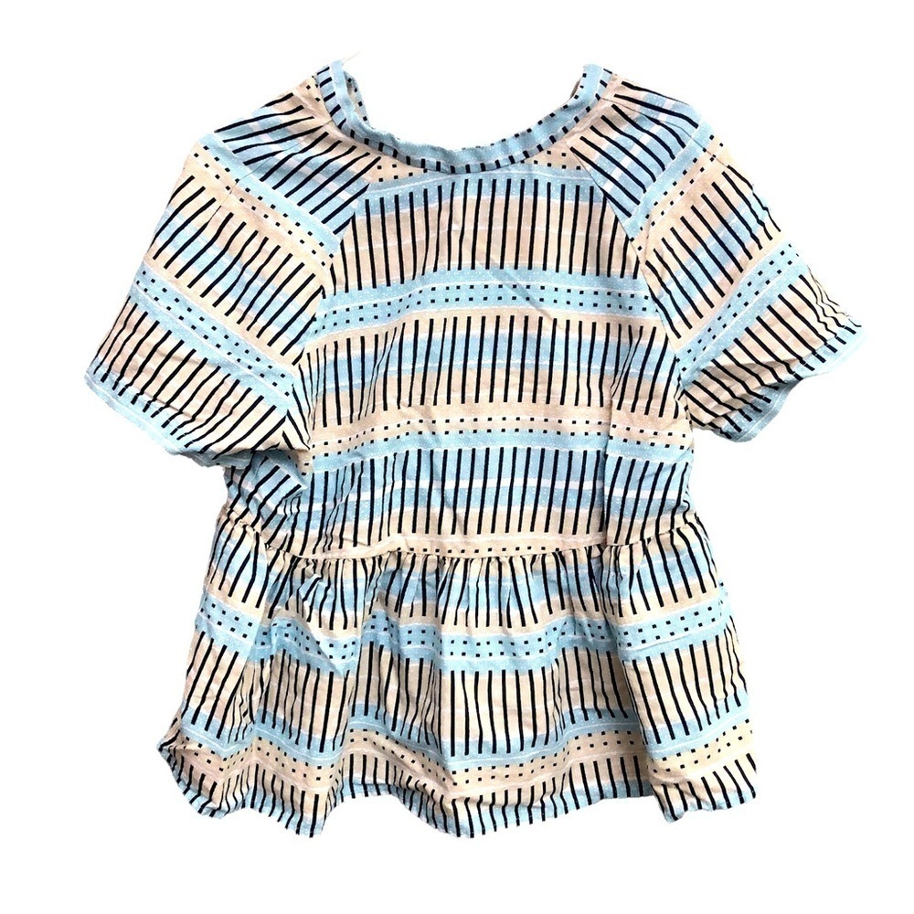 VERO Moda top with ruffle band collar printed top size M